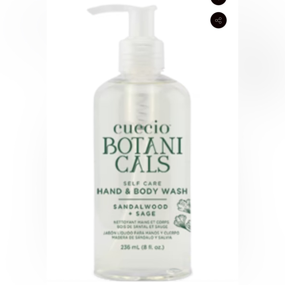 NEW in package - Cuccio Botanicals Hand & Body Wash - 8 fl oz